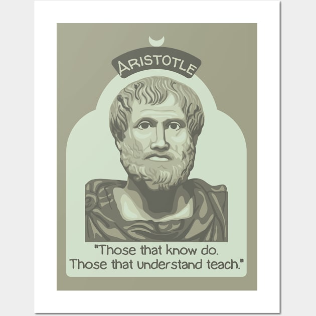 Aristotle Portrait and Quote Wall Art by Slightly Unhinged